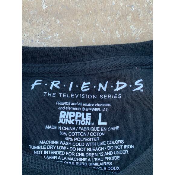 Y2k FRIENDS 90s TV Series Black Sweatshirt 'Christmas is Better With Friends' - Picture 6 of 7
